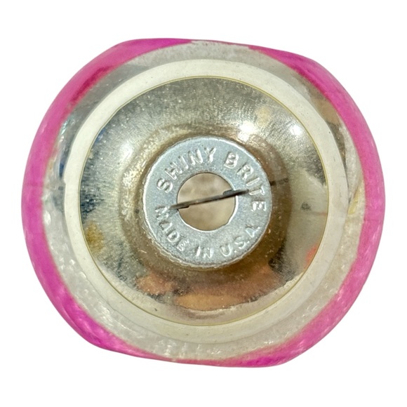 Vintage 2.5" Shiny Brite Double Indent Reflector Glass Christmas Ornament Stripe - Picture 6 of 6